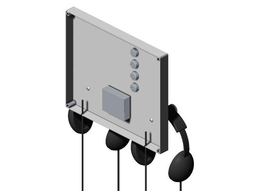 CAD-Zeichung Wandhörstation 
