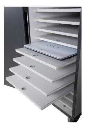 Notebookwagen Ablage ausziehbar