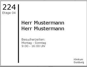 Schild Raummanagement
