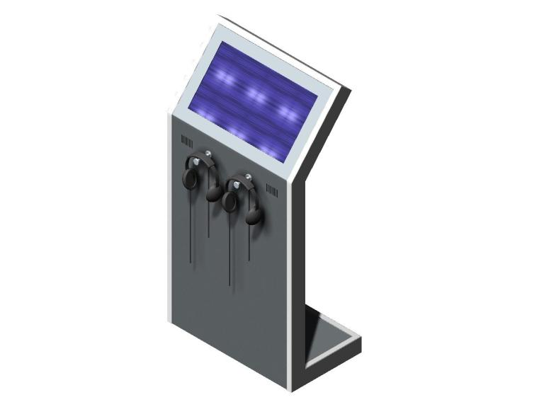 Videokiosk gebogen