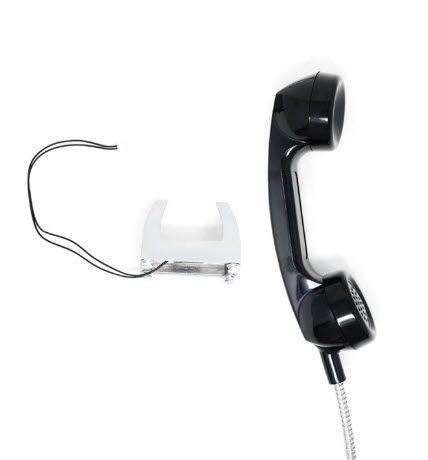 Telefonhörer mit Aufhängung