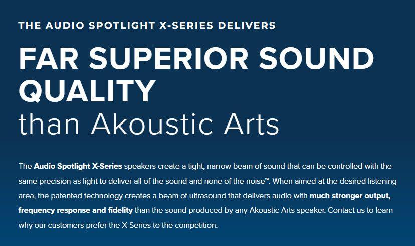 Holosonics Vergleich mit Akoustic Arts Lautsprecher