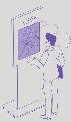 Hypersonic Person vor einer Stele Hypersonic Person vor einer Stele